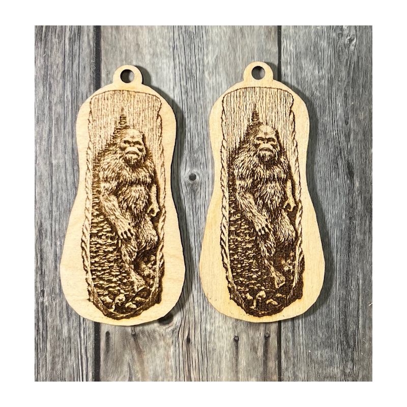 (image for) Bigfoot Laser Etched Ornament