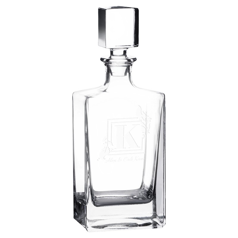 (image for) 810ml Rectangle Glass Decanter with Gift Box