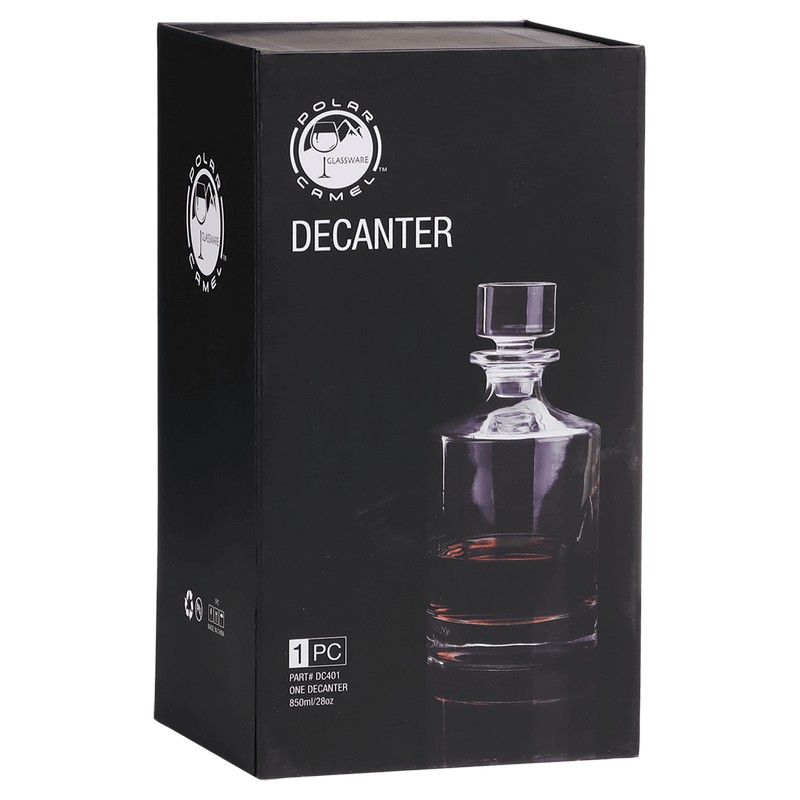 (image for) DC401 - 850ml Round Glass Decanter with Gift Box