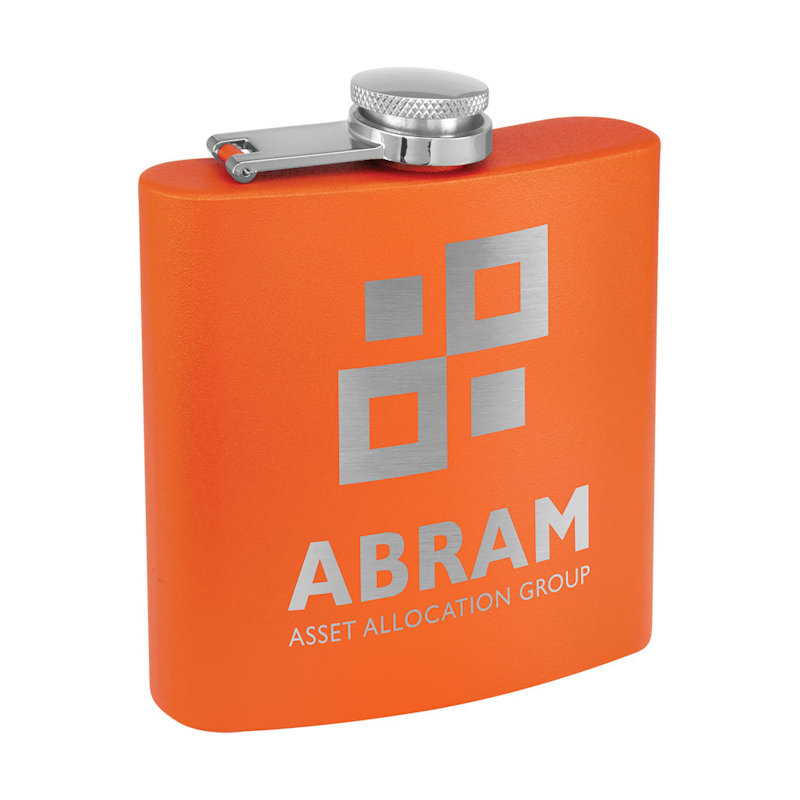 (image for) 6 oz. Powder Coated Stainless Steel Flask