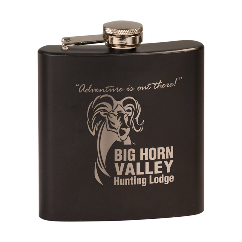 (image for) 6 oz. Powder Coated Stainless Steel Flask