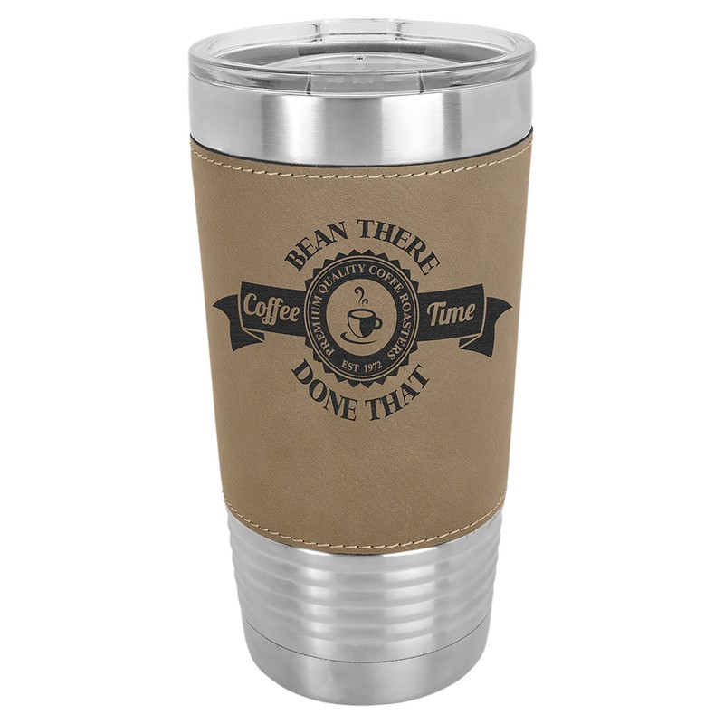 (image for) Polar Camel 20 oz. Laserable Leatherette Tumbler with Clear Lid