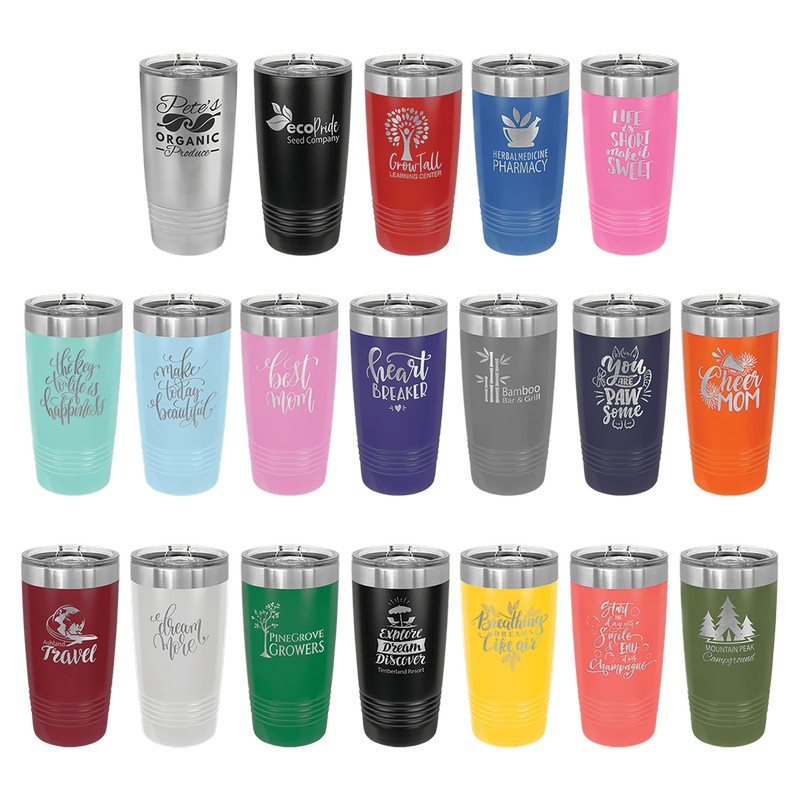 (image for) Polar Camel 20 oz. Insulated Ringneck Tumbler w/clear lid