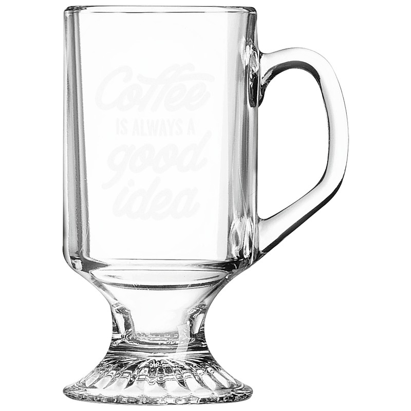 (image for) 10 oz. Clear Footed Coffee Mug