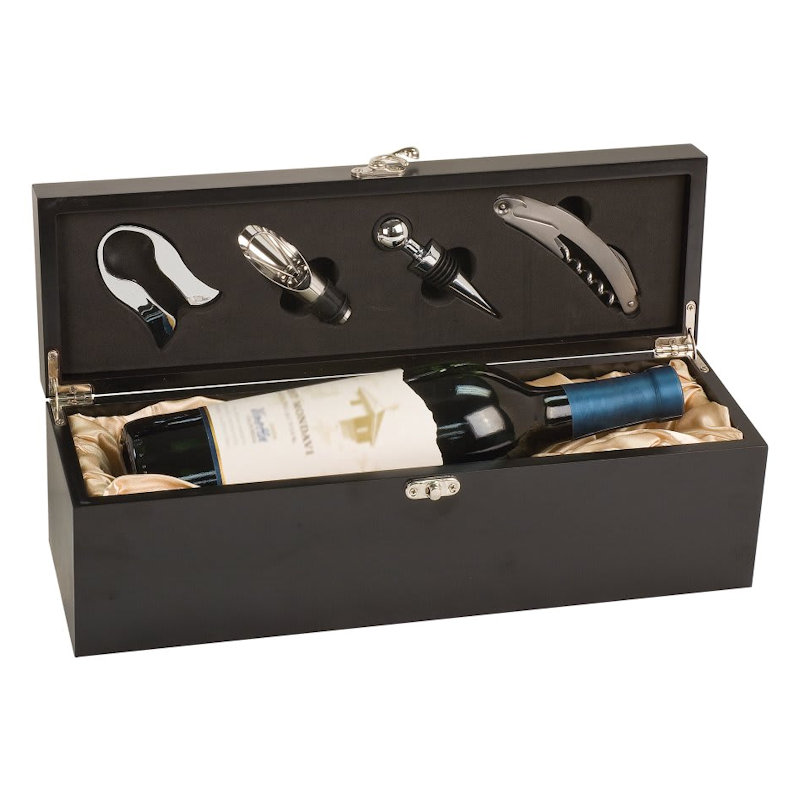 (image for) Matte Black Finish Single Wine Box with Tools