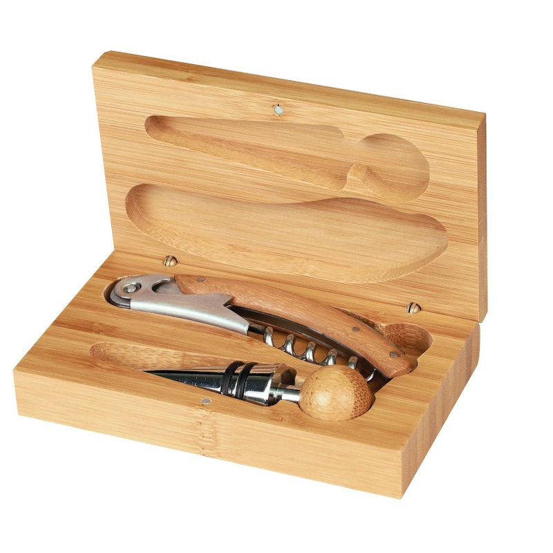 (image for) Bamboo 2-Piece Wine Tool Set