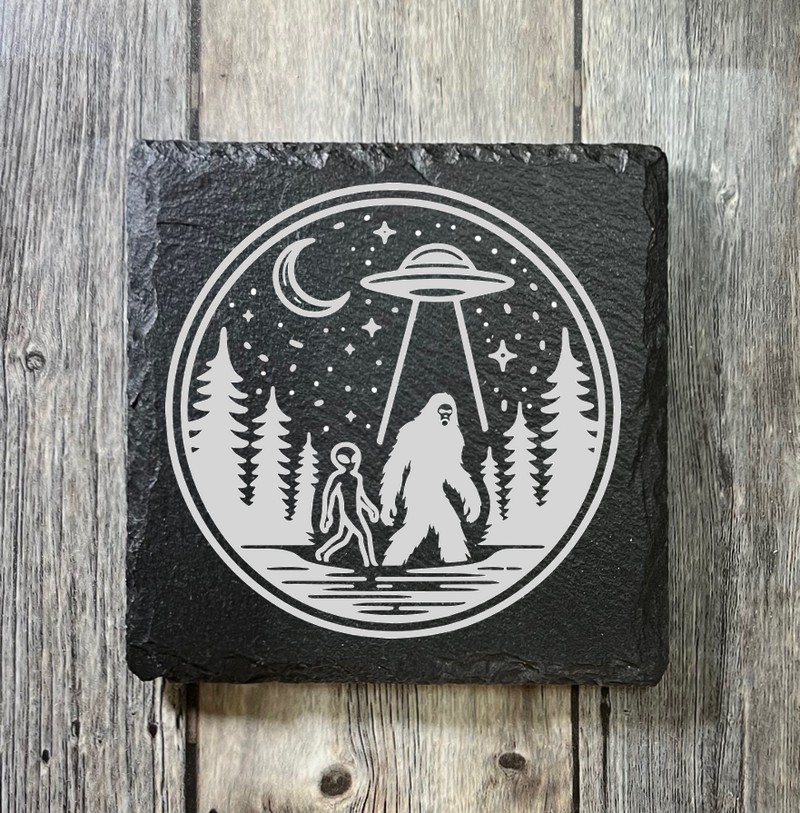 (image for) 4" x 4" square Slate Coaster