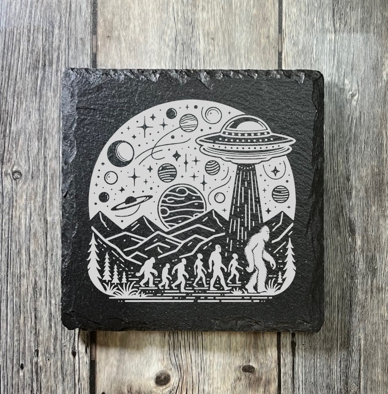 (image for) 4" x 4" square Slate Coaster