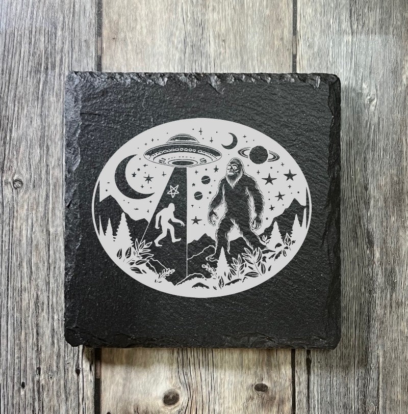 (image for) 4" x 4" square Slate Coaster